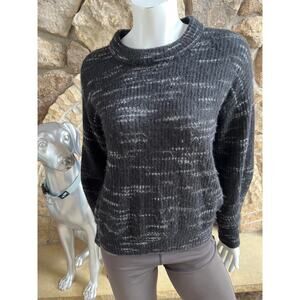 Everlane Cocoon Alpaca Merino Wool Black Gray Crewneck Sweater Women's Size XS